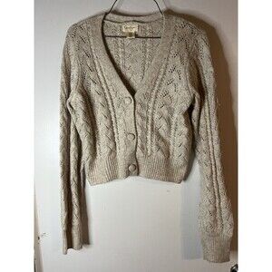 Jessica Simpson button up cardigan, brown size medium